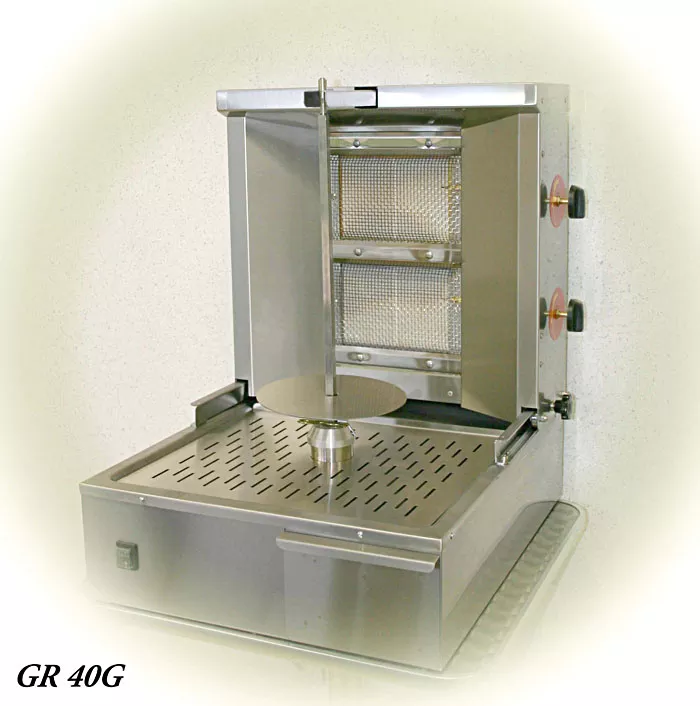 Roller Grill Gas gyros Grill – 400-mm-high spit - 15 kg of meat GR 40 G