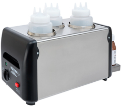 Roller Grill DOUBLE CHOCOLATE OR SAUCE BUILT-IN WARMER 3 x 1 LITER REF: WI/3