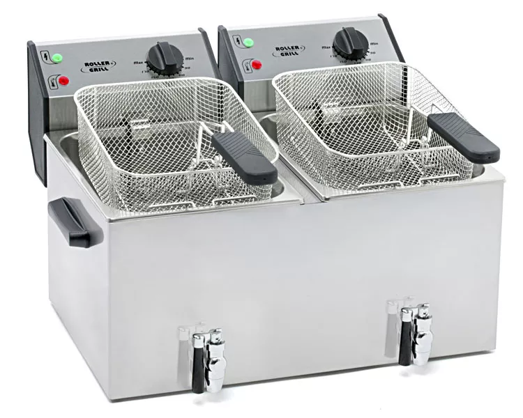 مقلاة كهربائية مزدوجة الخزانات توضع على سطح الطاولة، رقم المرجع: FD 80 DR  Roller Grill