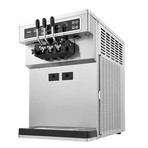 [ISI-163TTP] ماكينة آيس كريم طاولة بنكهتين مع لفه واحدة من ICETRO (موديل ISI-163TT - مضخة هواء)