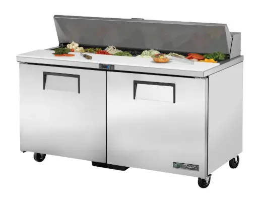 [TSSU-60-16-220V] ثلاجة ببابين وسطح علوي لتحضير الشطائر/ السلاطات تعمل بمبرد هيدروكربوني (TSSU-60-16-HC) من ترو